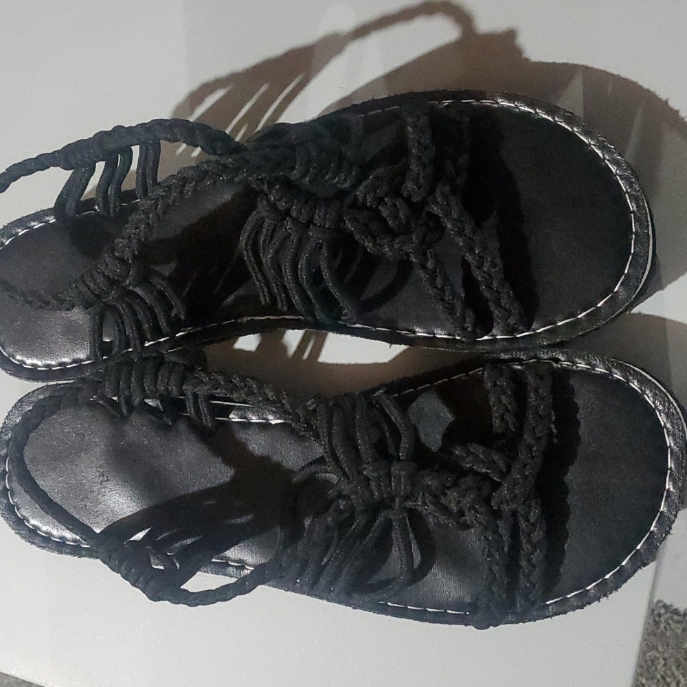 3 pair women's sandals. 1 pair Mudd, 1 pair Sketchers, 1 pair unknown.